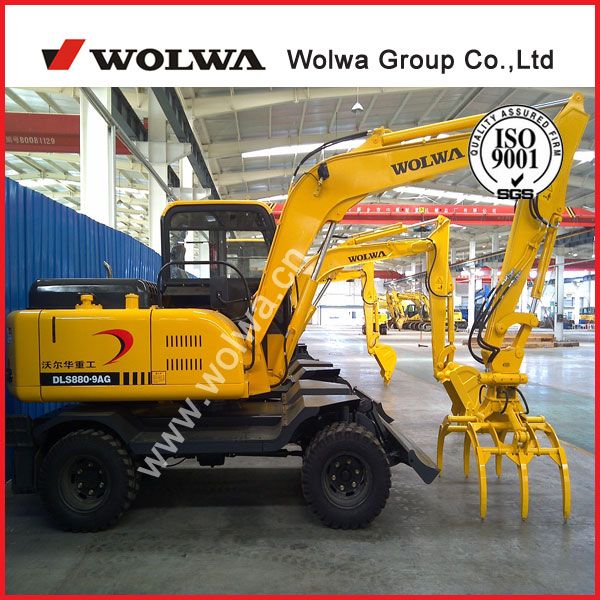 8ton excavator with free agricultural sugarcane loader grab