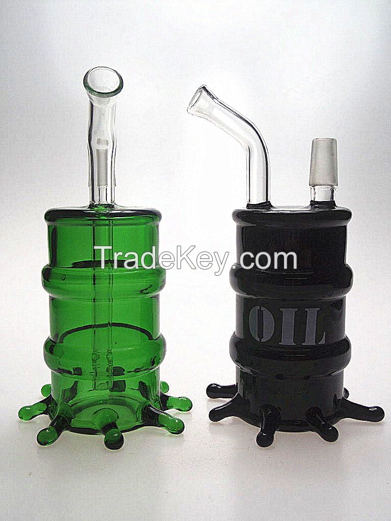 Wholesale Factory Heavy Resin Sweet Puff Pipe Glass Smoking Hookah Oil DAB Rig Glass Water Pipe for Dry Herb