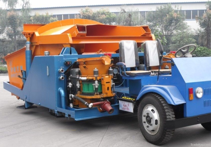 Long-service Life Dry Concrete Automatic Shotcrete/Rubber Wheel Gunite