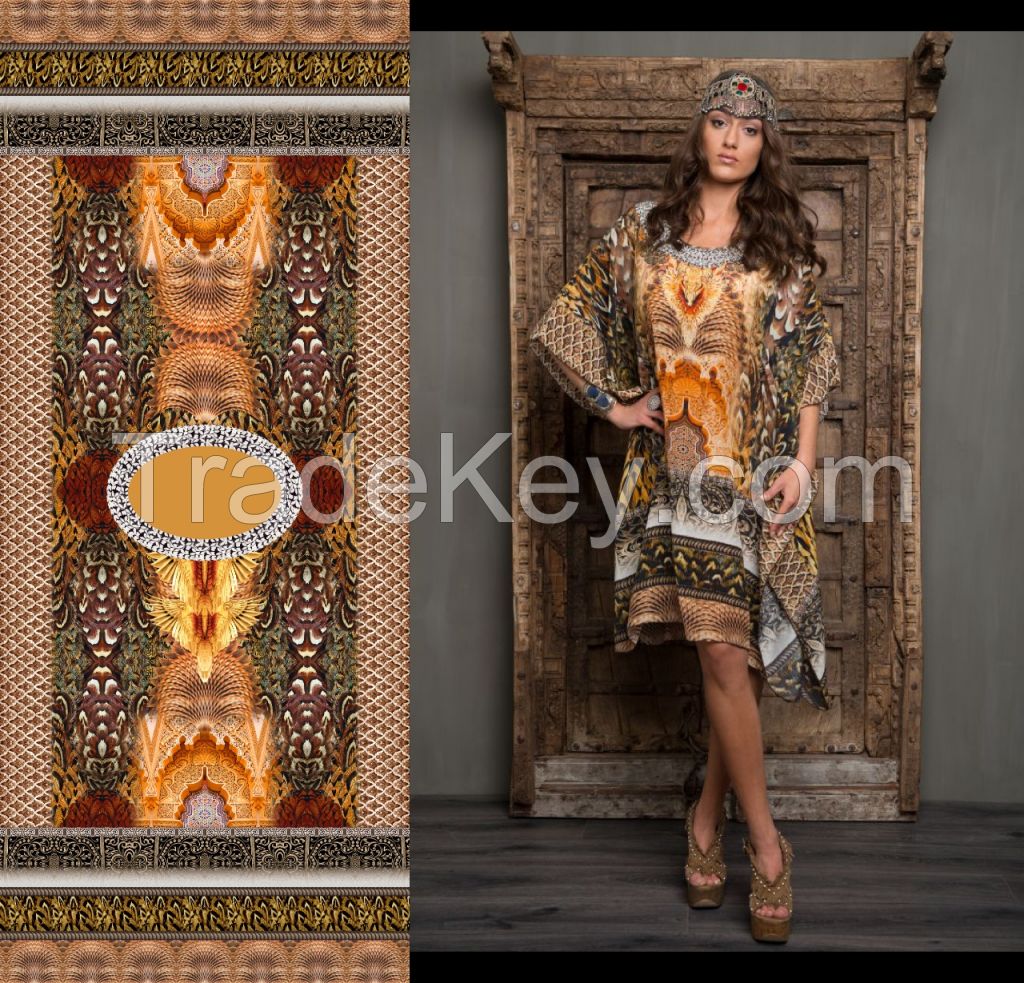 Digital printed kaftan