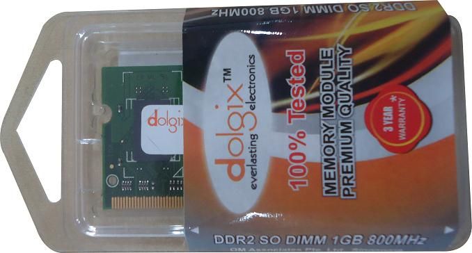 Dolgix Laptop DDR2 1 GB 800MHz PC2-6400 Memory Module