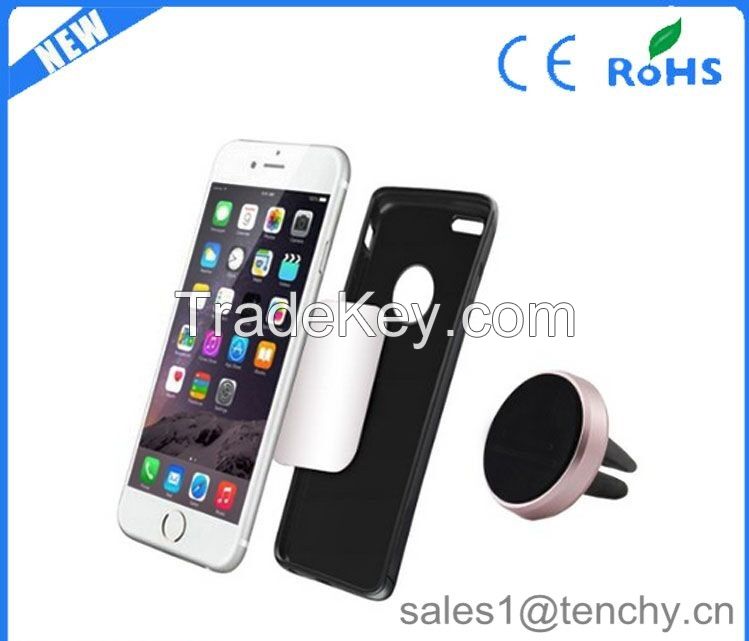 Air Vent One Step Mounting Magnetic Car Mount Holder for iPhone 6/6S and Andriod Cellphones, Magnetic Cell Phone Mount