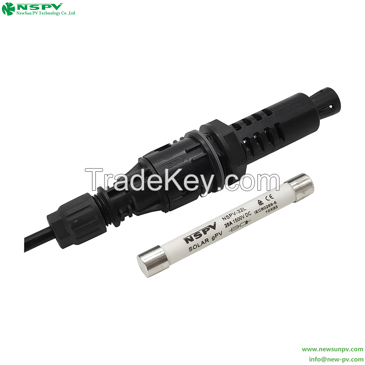 Competitive DC Solar Panel Fuse Connector Cable End 1500VDC 50A PV Panel Connector For Photovoltaic System