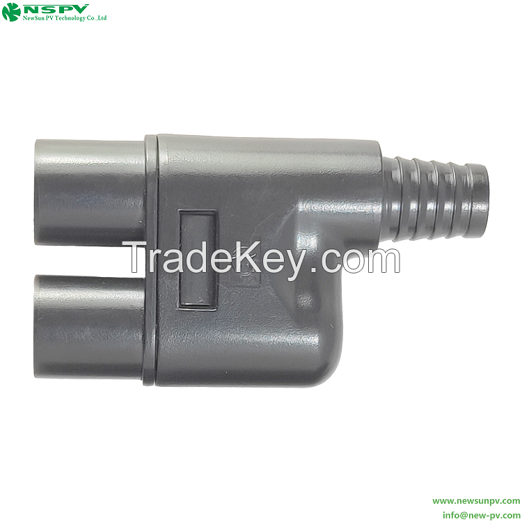 UV Resistant PV3.0 2 to 1 Solar Branch Connector 1000VDC T Branch Connector For mc3 Rubber Connector For Solar System