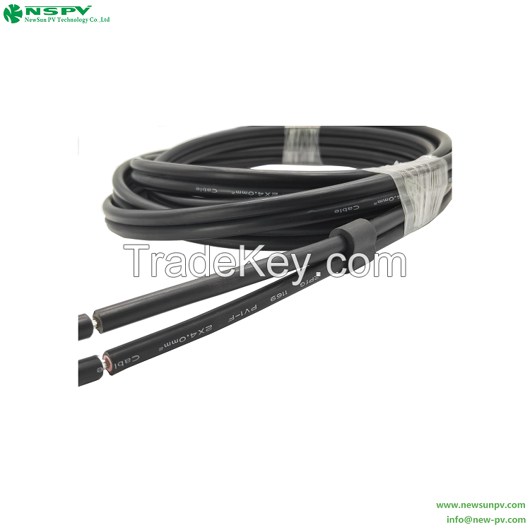 Solar Twin Extension Cable With DC Connectors 1000V/1500V Customized Cable Length