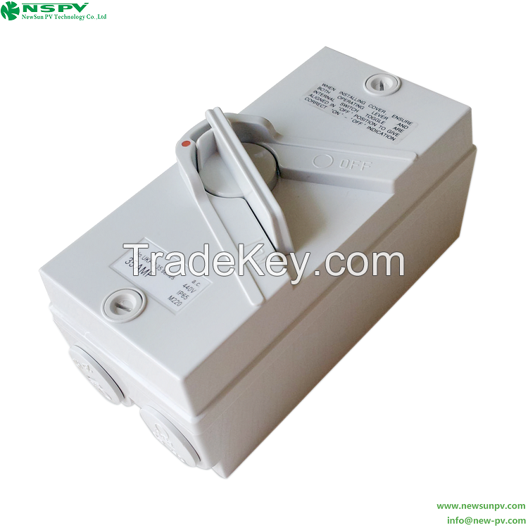 IP66 Waterproof Rotary AC Isolator Switch Weatherproof 1P 2P 3P 4P AC Isolating Switch