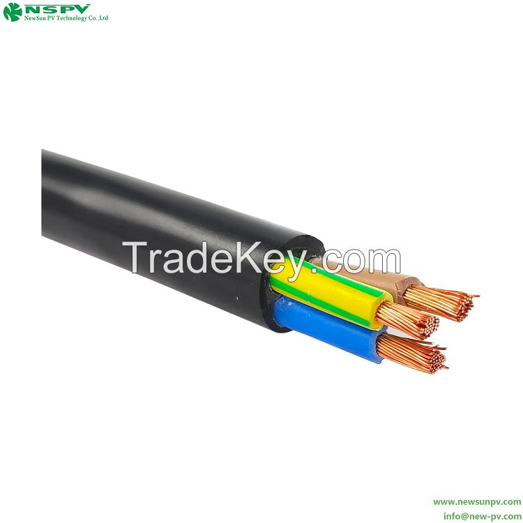 Solar AC RVV Cable 450V/750V Durable UV Resistant RVV Wire Cable