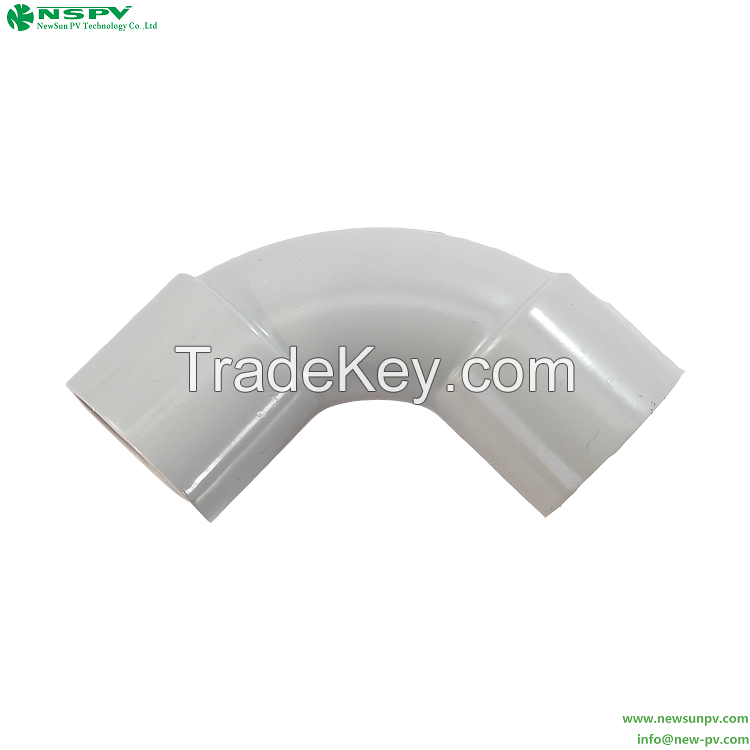 Plastic PVC Elbow Pipe PVC 90 Degree Fittings Electric Perforated Tubes