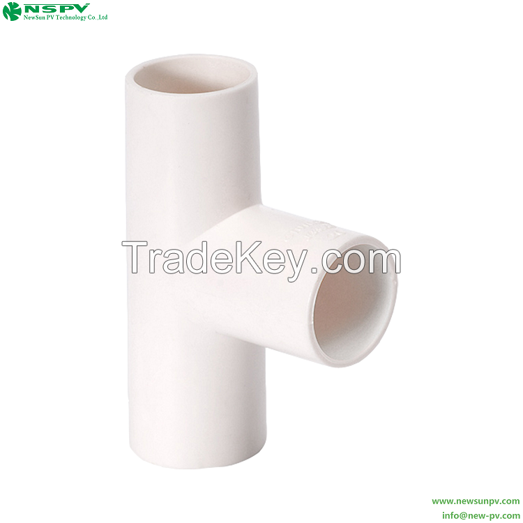 Solid Inspection Tee Direct Tee 3 Way Tee PVC Fittings Conduit Pipe Fittings 25mm