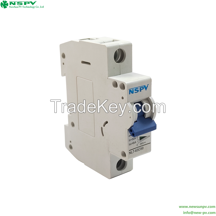 Miniature Circuit Breaker 1/2/3/4P DC Circuit Breaker Finder Solar Electricity Kits MCB Isolator Switch Distribution Box Connector