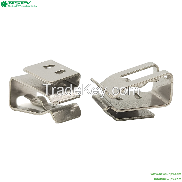 Metal Solar Cable Clip For Frameless Panel Cable Clip Solar PV Wire Clip Stainless Steel Cable Clips