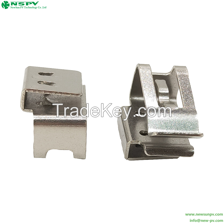 Metal Solar Cable Clip For Frameless Panel Cable Clip Solar PV Wire Clip Stainless Steel Cable Clips