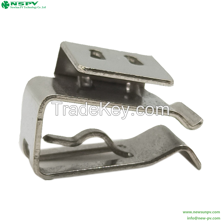 Metal Solar Cable Clip For Frameless Panel Cable Clip Solar PV Wire Clip Stainless Steel Cable Clips