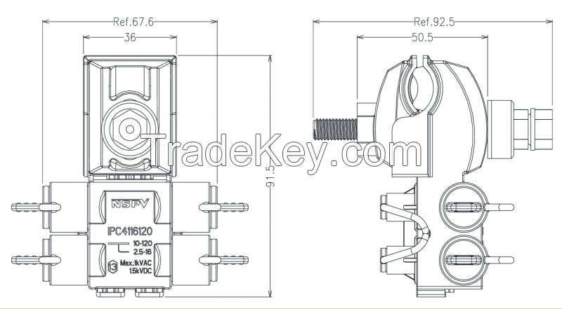 Solar Split Junction Box IP68 Waterproof With TUV Certificate For Solar System Junction