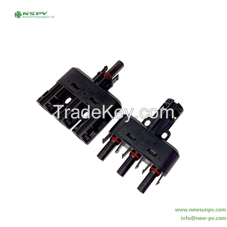 1500VDC 3 to 1 solar branch connectors mc4 connector 3 in 1