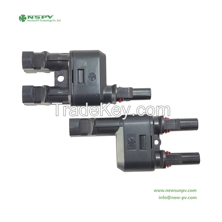 PV4.0 2 To 1 Branch Connector IP67 Waterproof Solar Y Branch Connector For Solar Connection