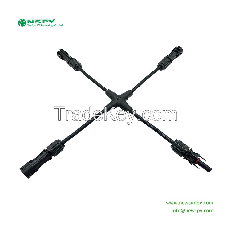 Solar Cable Harness Cross Branch with PV4.0 Cable Connector For Solar Energy System