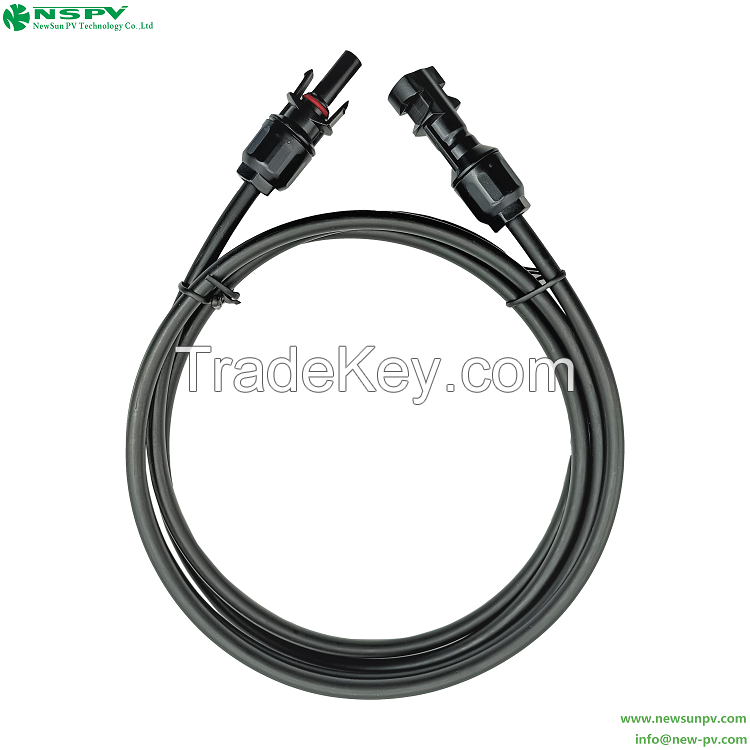 Solar Twin Extension Cable With DC Connectors 1000V/1500V Customized Cable Length