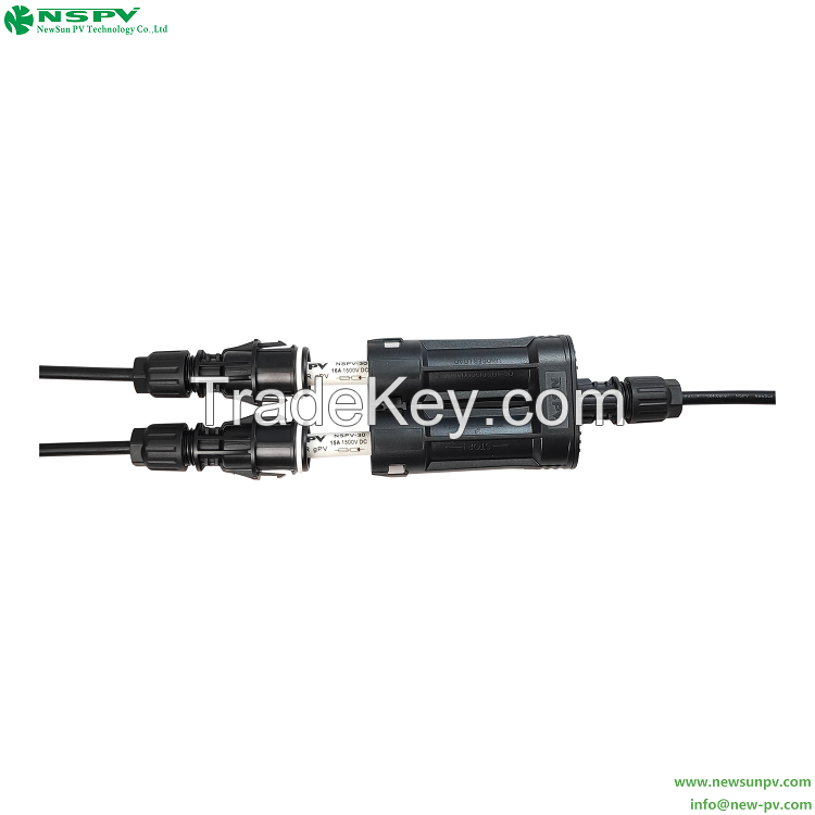 IP68 Waterproof TUV Certificate Solar Branch Fuse Connector 1500VDC Removable Fuse for Solar System Protection