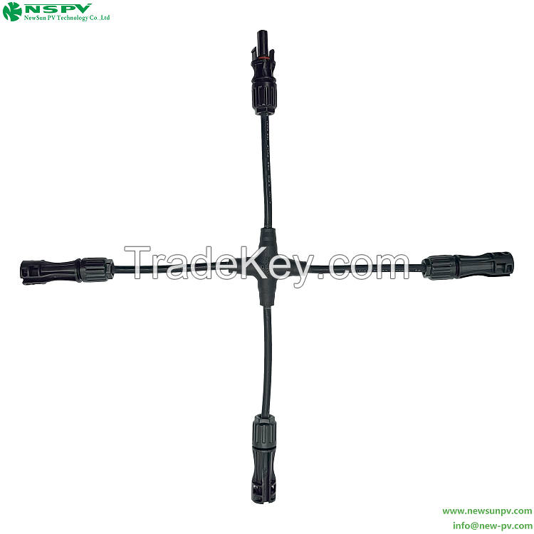 Solar Cable Harness Cross Branch with PV4.0 Cable Connector For Solar Energy System