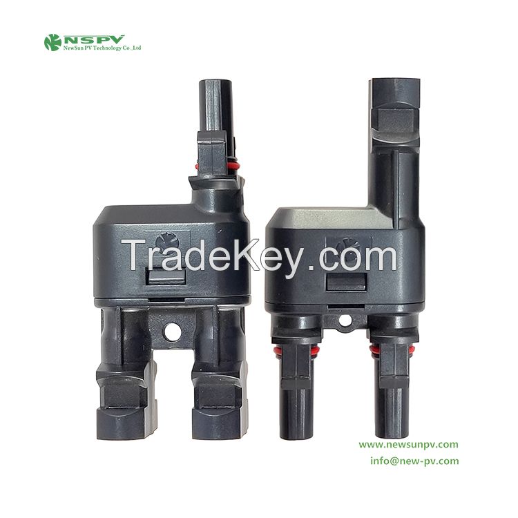 PV4.0 2 To 1 Branch Connector IP67 Waterproof Solar Y Branch Connector For Solar Connection