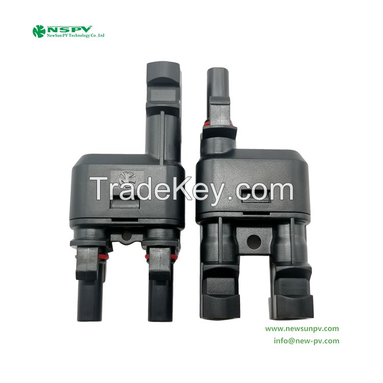 PV4.0 2 To 1 Branch Connector IP67 Waterproof Solar Y Branch Connector For Solar Connection