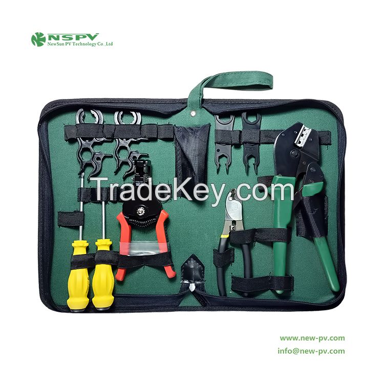 Solar Tool Kit mc4 Crimping Tool Kit Dolar Installer Tool Kit Cable Crimper Wire Stripper