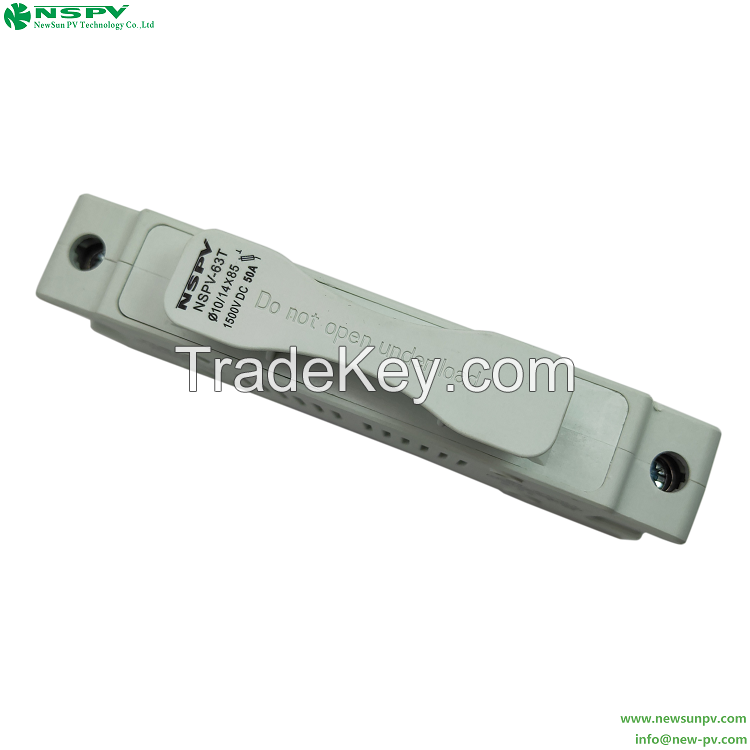 High Voltage Solar Fuse Holder 1500VDC Din Rail Mount Fuse Holder For Solar System Protection