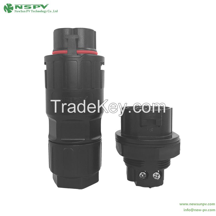 TUV Certificate 4P 5P Solar AC Connector For Solar Inverter IP68 Waterproof  AC Connector 5Cores