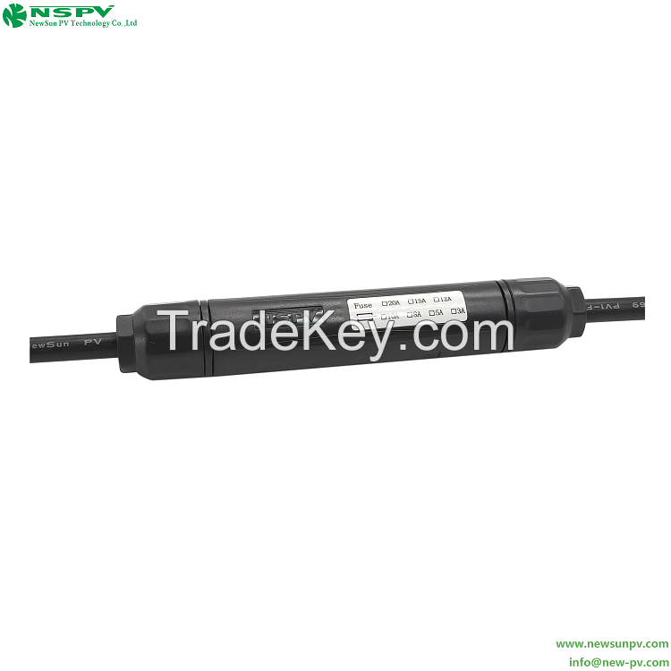 1500VDC Solar Fuse Connectors 50A Solar Fuse Holder IP68 Waterproof For Solar Energy System