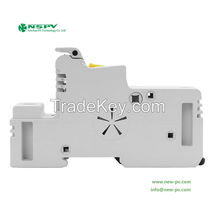 NSPV Solar Fuse Holder 1500VDC Max100A Din Rail Mount Fuse Holder