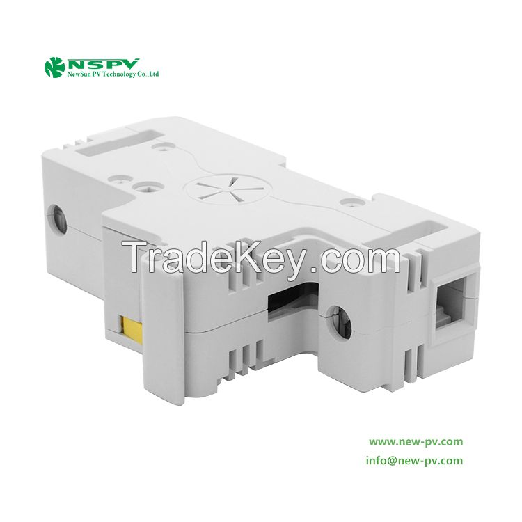 NSPV Solar Fuse Holder 1500VDC Max. 100A Din Rail Mount Fuse Holder For Solar Combiner Box