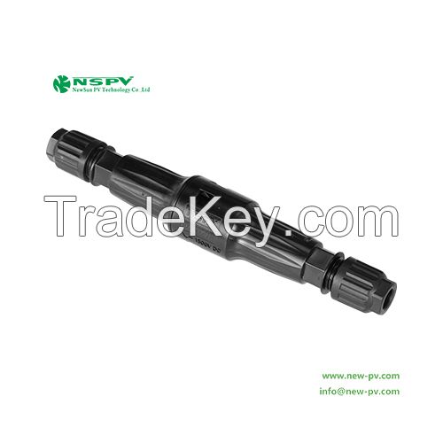 High Rated Current 50A Solar Fuse Connector 1500VDC Solar Straight Connector For Photovoltaic System