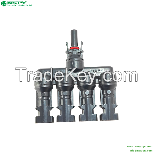 1000VDC 4 To 1 Solar Branch Connector PV Branch Connector For Syolar System Connection