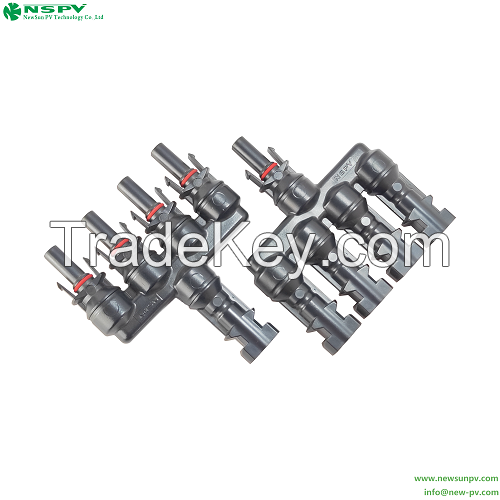 1000VDC 4 To 1 Solar Branch Connector PV Branch Connector For Syolar System Connection