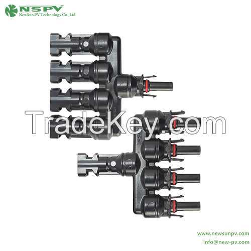 1000VDC 4 To 1 Solar Branch Connector PV Branch Connector For Syolar System Connection