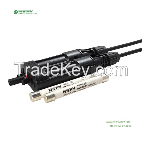 PV Solar Branch Fuse Connector Inline Fuse Y Branch 2 Male To 1 Female PV Fuse Connector