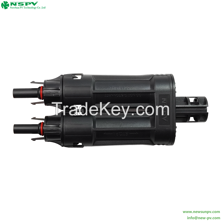 PV4.0 1500VDC Solar Branch Fuse Holder Solar Branch Holder With Inline Fuse IP68 Waterproof Fuse Connector