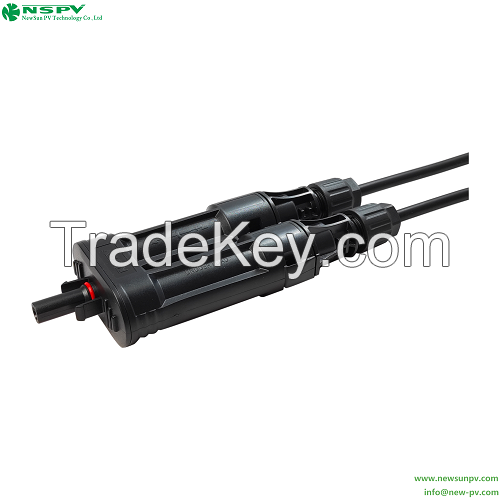 PV Solar Branch Fuse Connector Inline Fuse Y Branch 2 Male To 1 Female PV Fuse Connector