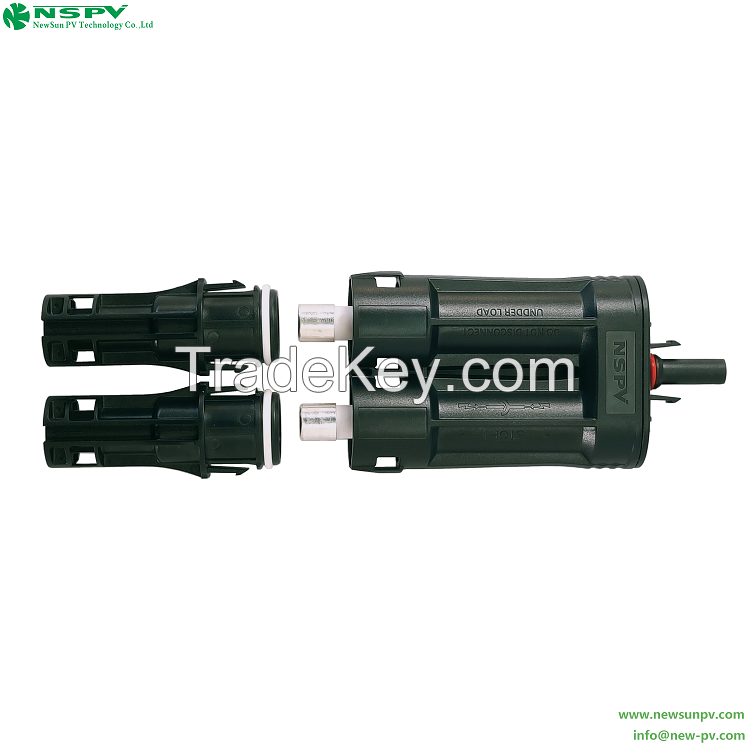 Solar 1500VDC PV4.0 Branch Inline Holder IP68 Waterproof Solar Branch Holder With Inline Fuse  For PV System Protection