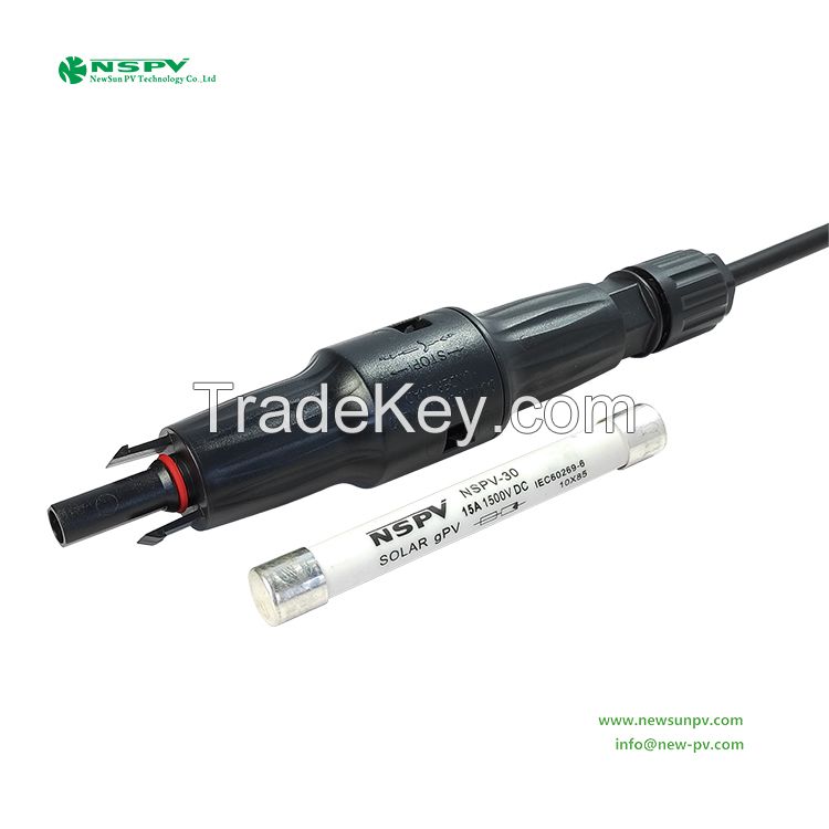 TUV Certified Solar Fuse Connector Fast To Replace Inline Fuse 1500VDC PV Fuse Connector