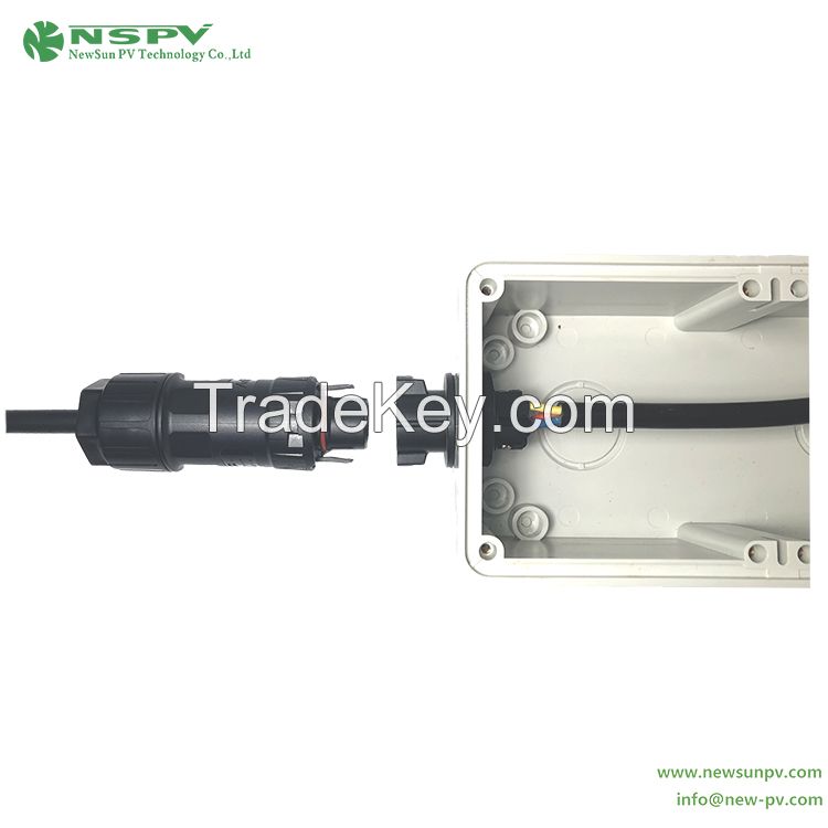 3 Pin Solar Power Connector 500V AC Connector Cable Female Type Solar AC Wire Connector Waterproof