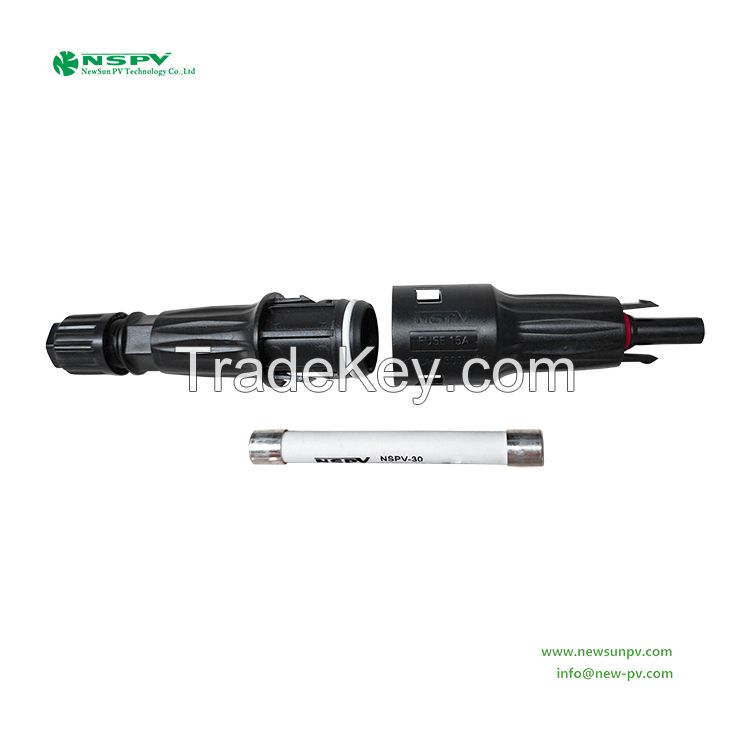 1500VDC Solar Fuse Connectors 50A Solar Fuse Holder IP68 Waterproof For Solar Energy System