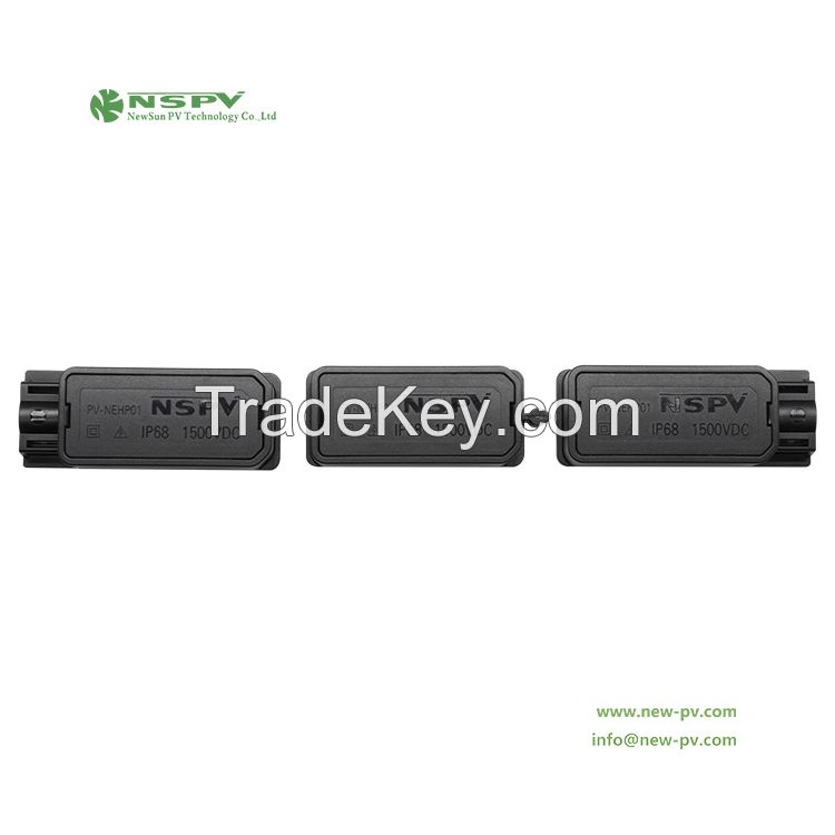 Split PV Junction Box 1500VDC PPO/PPE PA IP68 Waterproof PV Panel Junction Box