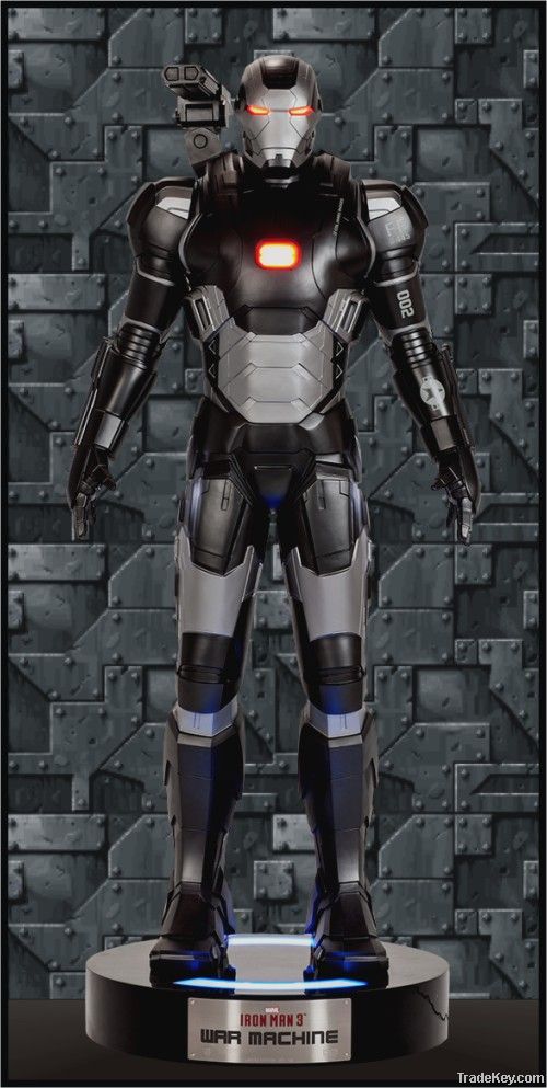 Iron Man War Machine Fiberglass Armor Life Size Statue