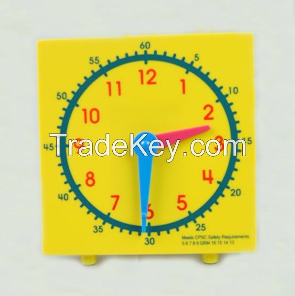 plastic clock, student clock, student clock for learning