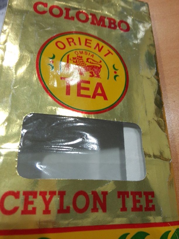 Golden paper tea/coffee bags