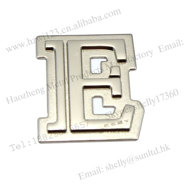 Gold Hollow Letter Metal Tags use for Handbag