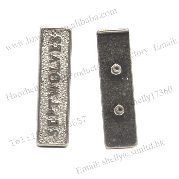 Gold Hollow Letter Metal Tags use for Handbag