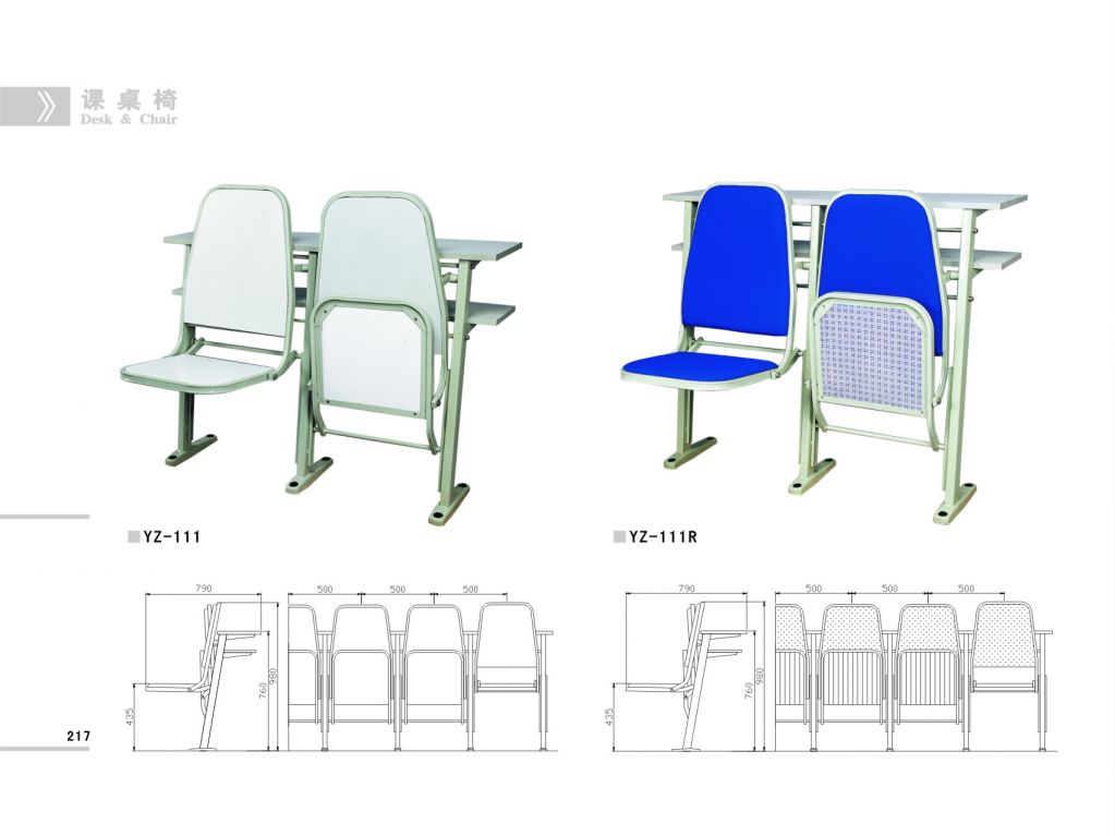 Premium school furniture YZ-131R school desks &amp; chairs  